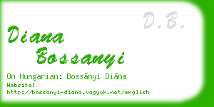 diana bossanyi business card