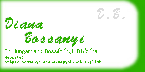 diana bossanyi business card